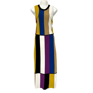Rachel Roy NEW knit colourblock maxi dress Fits Small Avant Garde